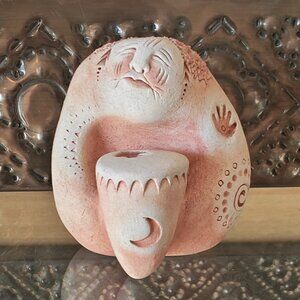 Handcrafted Ceramic Drummer Figurine Art